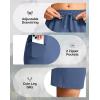 G Gradual Women’s Hiking Shorts 2 Zipper Pockets Quick Dry Lightweigh 9″ Bermuda Cargo Shorts Water Resistant Athletic Golf(Haze Blue)