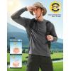 Men’s Sun Protection Long Sleeve Shirts UPF 50+(Dark Grey)