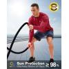 Men’s Sun Protection Long Sleeve Shirts UPF 50+(Dark Red)
