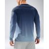 Men’s Sun Protection Long Sleeve Shirts UPF 50+(Gradient Blue Grey)