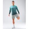 Men’s Sun Protection Long Sleeve Shirts UPF 50+(Gradient Green Grey)