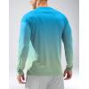 Men’s Sun Protection Long Sleeve Shirts UPF 50+(Gradient Green Yellow)