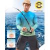 Men’s Sun Protection Long Sleeve Shirts UPF 50+(Gradient Green Yellow)