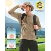 Men’s Sun Protection Long Sleeve Shirts UPF 50+(Khaki)