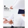 Men’s Sun Protection Long Sleeve Shirts UPF 50+(White)
