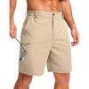 G Gradual Men’s Casual Shorts 7″/ 9″ Lightweight 4 Pockets Stretch Quick-Dry Summer Shorts for Golf Work Hiking Trips (7″, Light Khaki, L)
