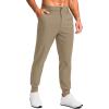 G Gradual Men’s Golf Joggers Pants 4 Pockets with Belt Loops 28″ Stretch Slim Fit Dress Joggers for Men Casual Travel(Khaki)