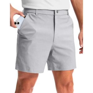 G Gradual Men’s Golf Dress Shorts 5″/ 7″/ 9″ Stretch Casual Work Flat Front Shorts for Men with 3 Pockets Quick Dry(Gull Gray)