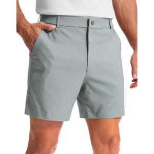 G Gradual Men’s Golf Dress Shorts 5″/ 7″/ 9″ Stretch Casual Work Flat Front Shorts for Men with 3 Pockets Quick Dry(Light Grey)