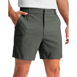 G Gradual Men’s Golf Dress Shorts 5″/ 7″/ 9″ Stretch Casual Work Flat Front Shorts for Men with 3 Pockets Quick Dry(Sage Green)