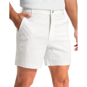 G Gradual Men’s Golf Dress Shorts 5″/ 7″/ 9″ Stretch Casual Work Flat Front Shorts for Men with 3 Pockets Quick Dry(White)