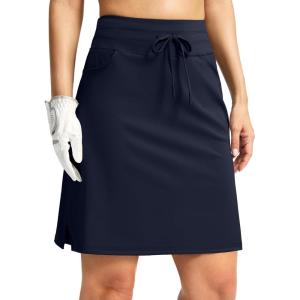 G Gradual Women’s 18″ Golf Skorts Skirts with 3 Pockets High Waisted Athletic Skorts for Women Stretchy Tennis Skirts(Navy)