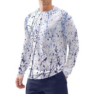 Men’s Sun Protection Long Sleeve Shirts UPF 50+(Brushstrokes Splatter)