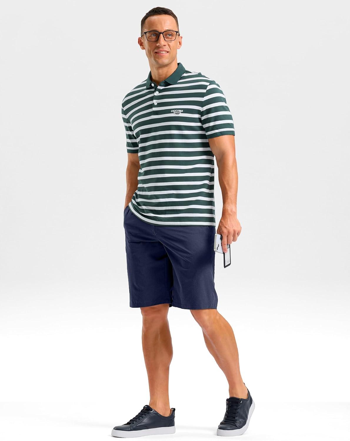 imageG Gradual Mens Casual Shorts 11 Lightweight Golf Shorts for Men with 3 Pockets Summer Quick Dry Breathable ShortsHeather Navy