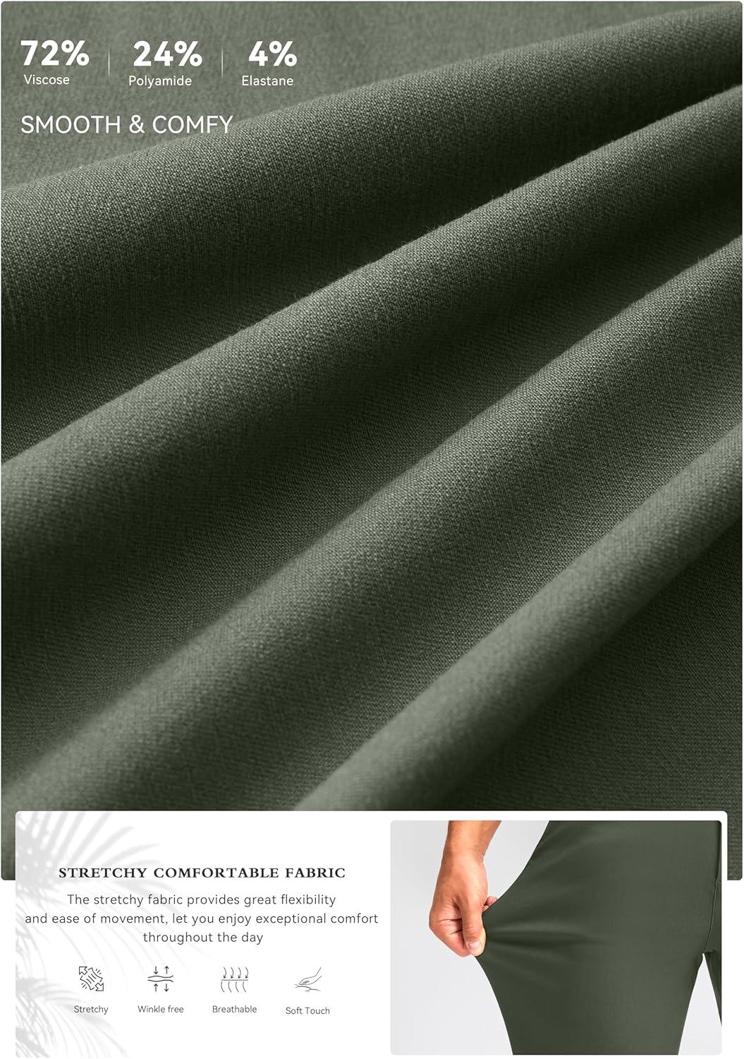 imageG Gradual Mens Golf Joggers Pants 4 Pockets with Belt Loops 28 Stretch Slim Fit Dress Joggers for Men Casual TravelSage Green