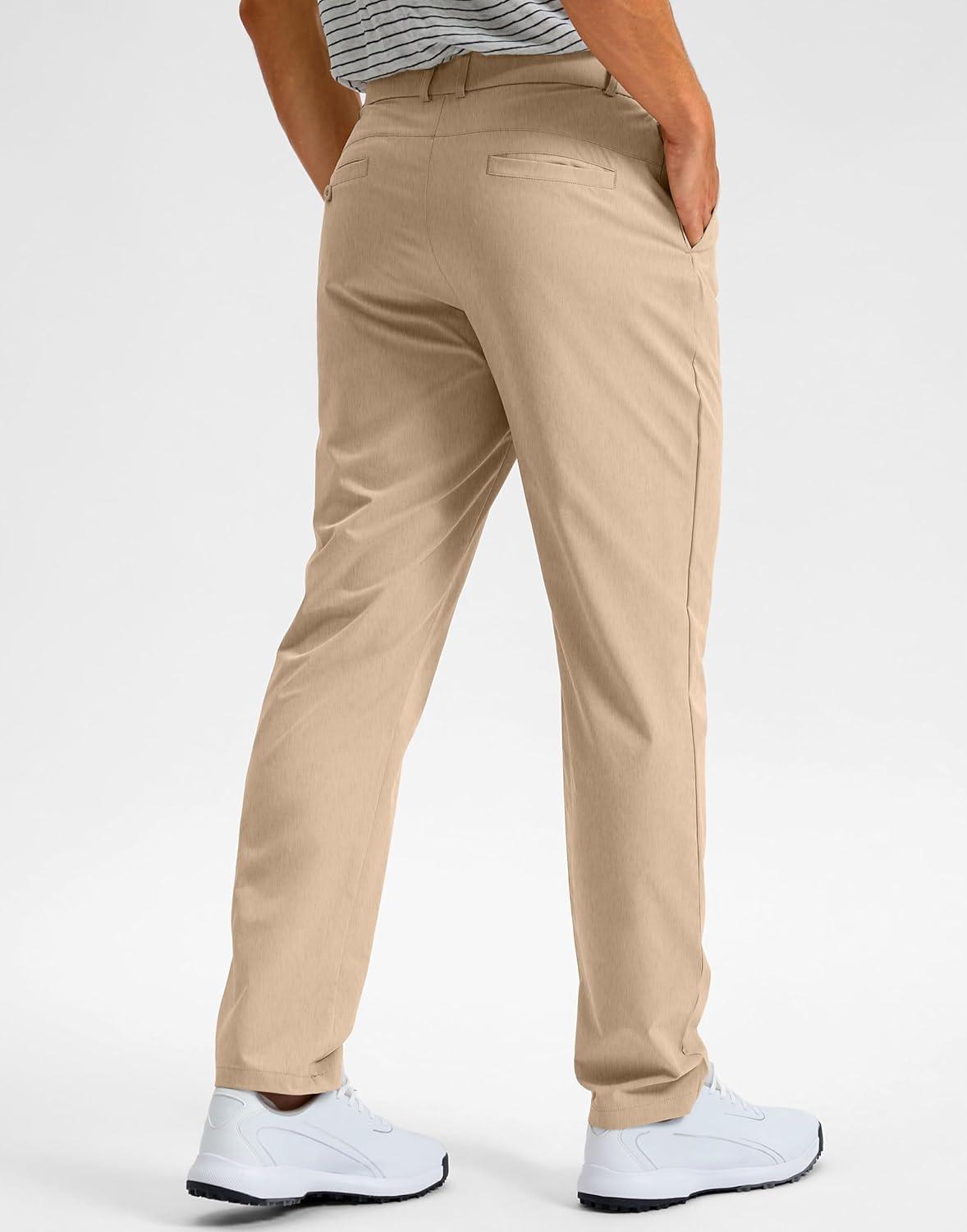 imageG Gradual Mens Golf Pants with 5 Pockets 303234 Lightweight Quick Dry Stretch Work Dress Pants Casual Slacks for MenKhakiW38 L32