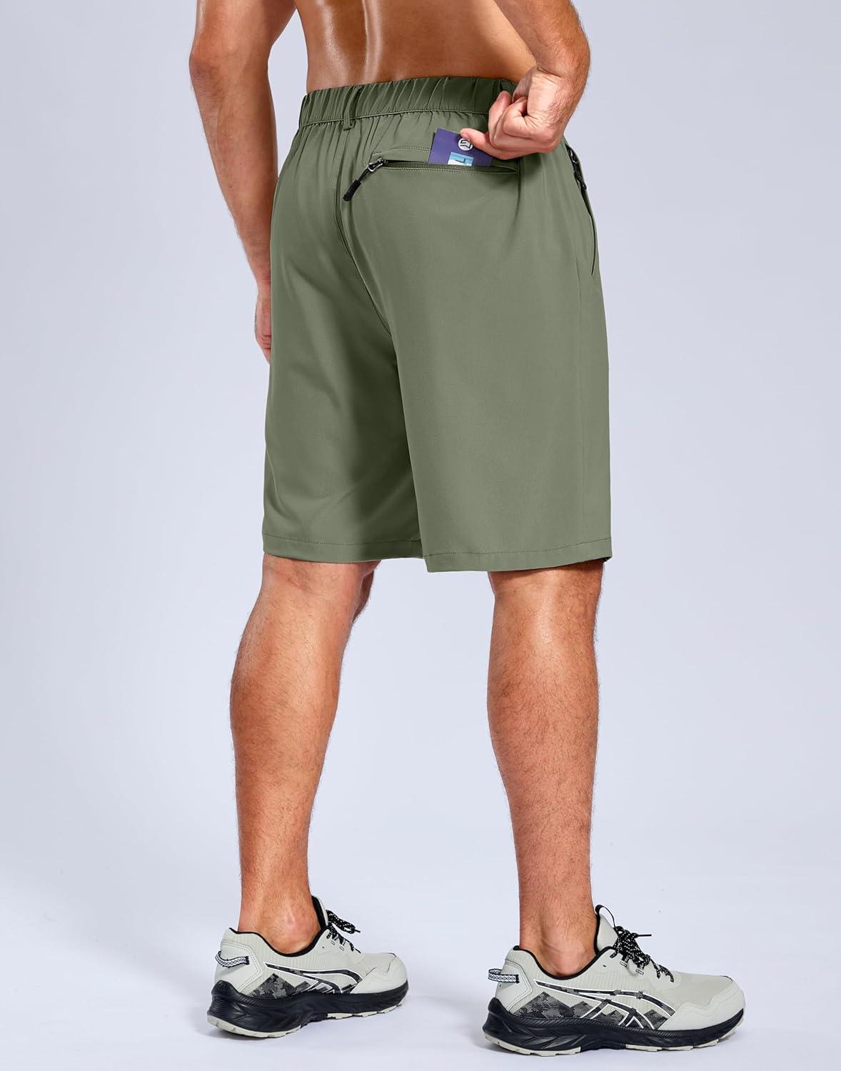 imageG Gradual Mens Shorts 7 5 9 Lightewight Casual Shorts for Men Hiking Golf Shorts with 3 Zipper PocketsGrey Sage