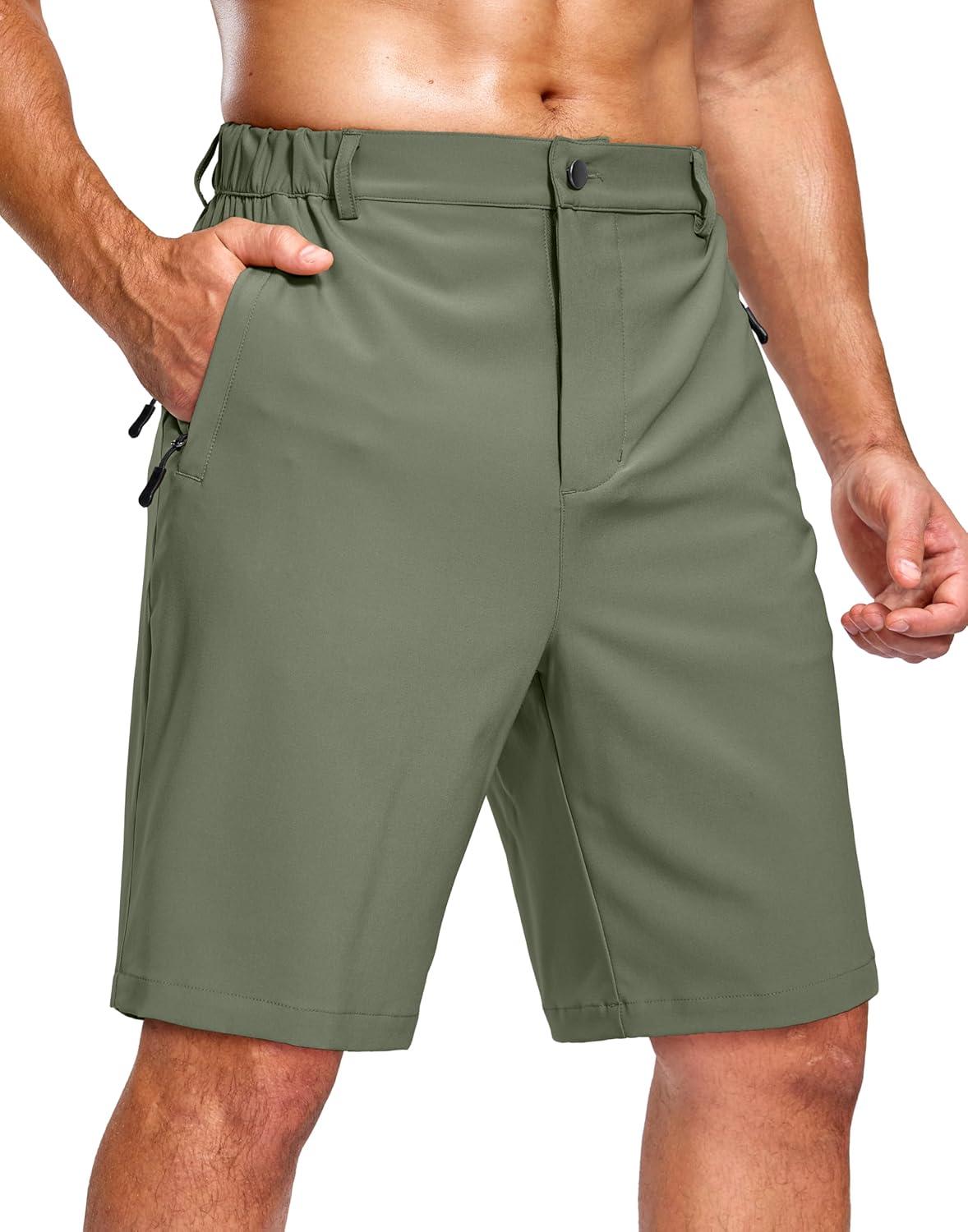 imageG Gradual Mens Shorts 7 5 9 Lightewight Casual Shorts for Men Hiking Golf Shorts with 3 Zipper PocketsGrey Sage