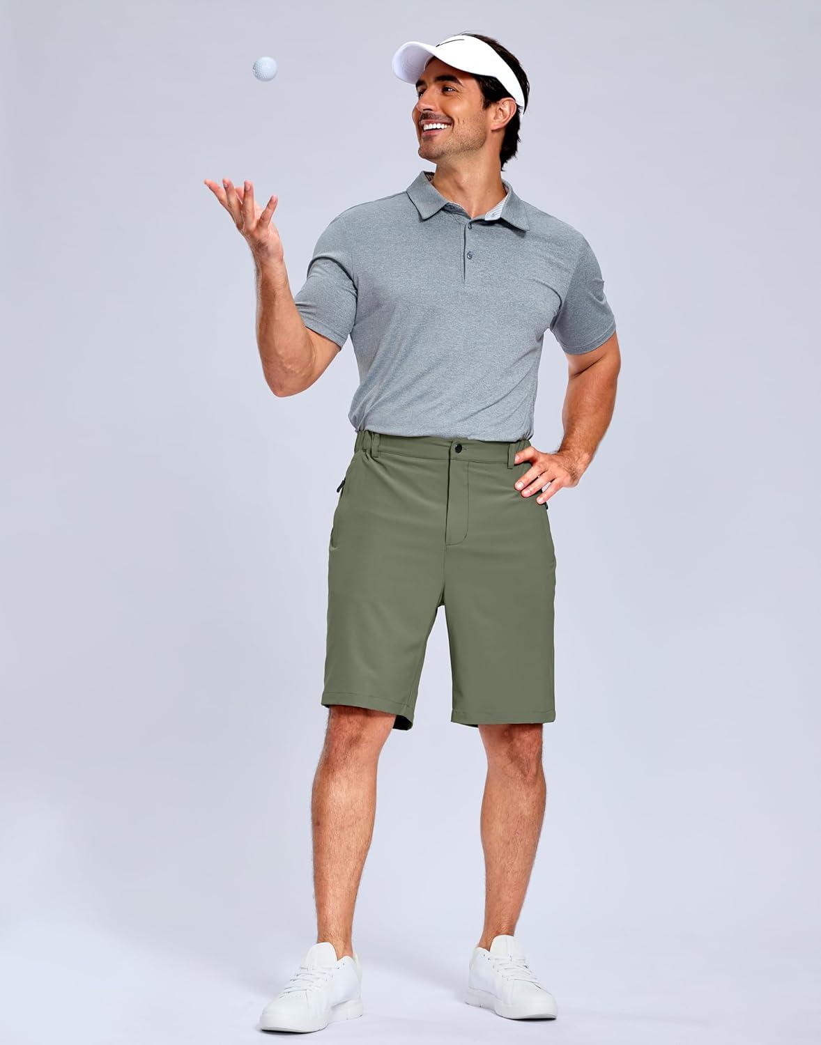 imageG Gradual Mens Shorts 7 5 9 Lightewight Casual Shorts for Men Hiking Golf Shorts with 3 Zipper PocketsGrey Sage