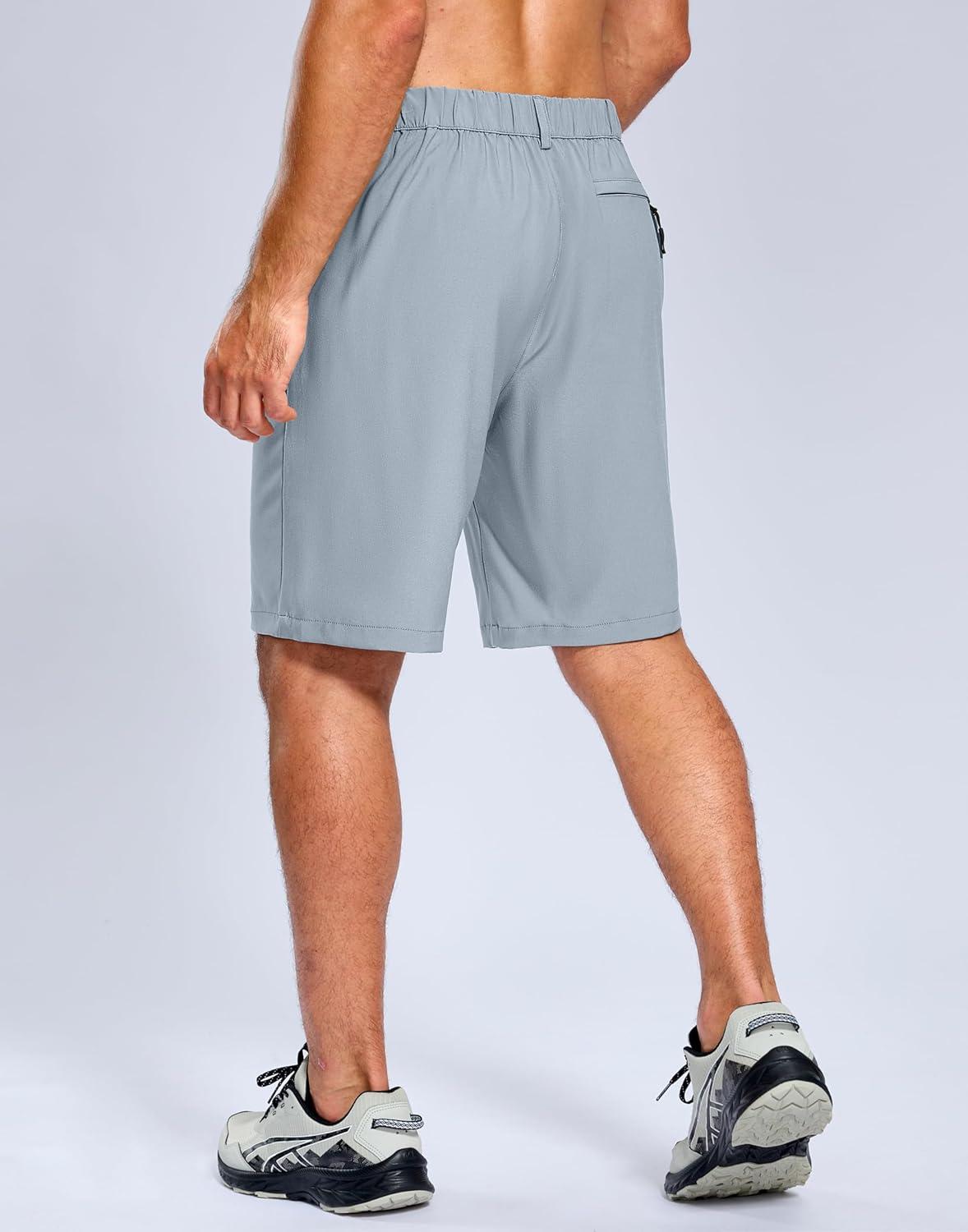 imageG Gradual Mens Shorts 7 5 9 Lightewight Casual Shorts for Men Hiking Golf Shorts with 3 Zipper PocketsLight Grey