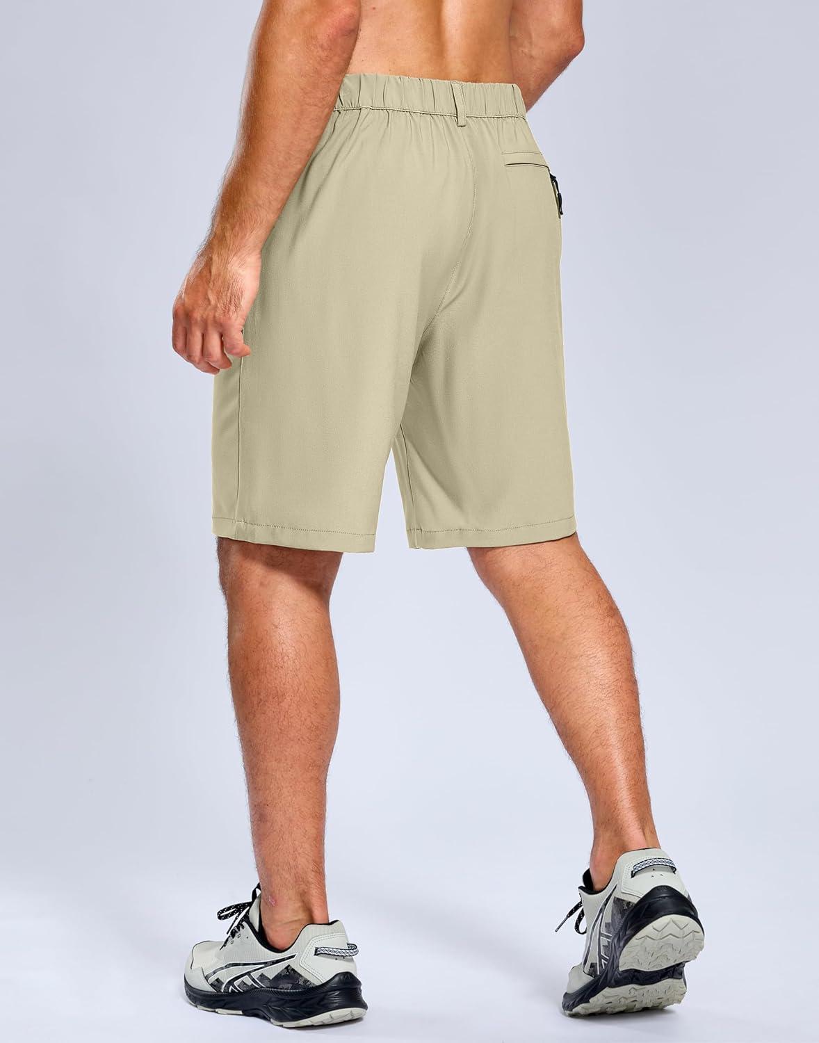 imageG Gradual Mens Shorts 7 5 9 Lightewight Casual Shorts for Men Hiking Golf Shorts with 3 Zipper PocketsLight Khaki