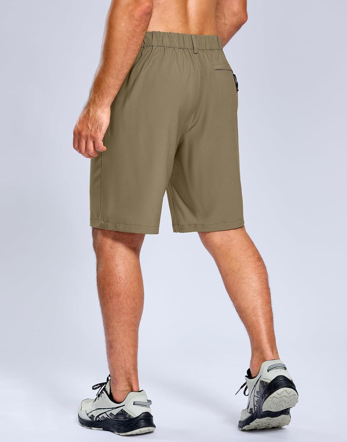 imageG Gradual Mens Shorts 7 5 9 Lightewight Casual Shorts for Men Hiking Golf Shorts with 3 Zipper PocketsMedium Khaki