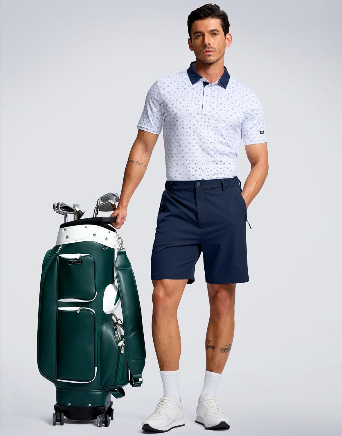 imageG Gradual Mens Shorts 7 5 9 Lightewight Casual Shorts for Men Hiking Golf Shorts with 3 Zipper PocketsNavy