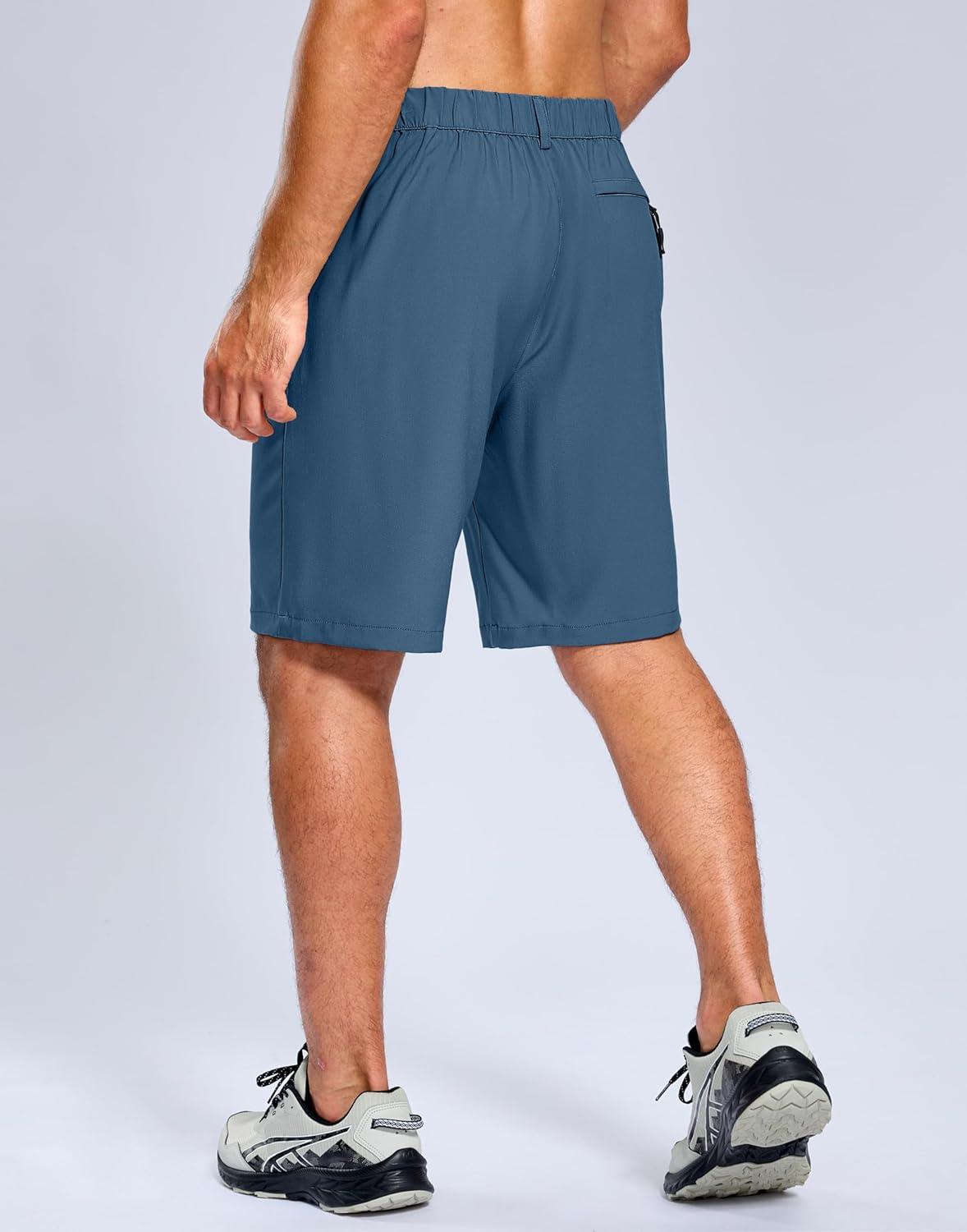 imageG Gradual Mens Shorts 7 5 9 Lightewight Casual Shorts for Men Hiking Golf Shorts with 3 Zipper PocketsTibetan Blue