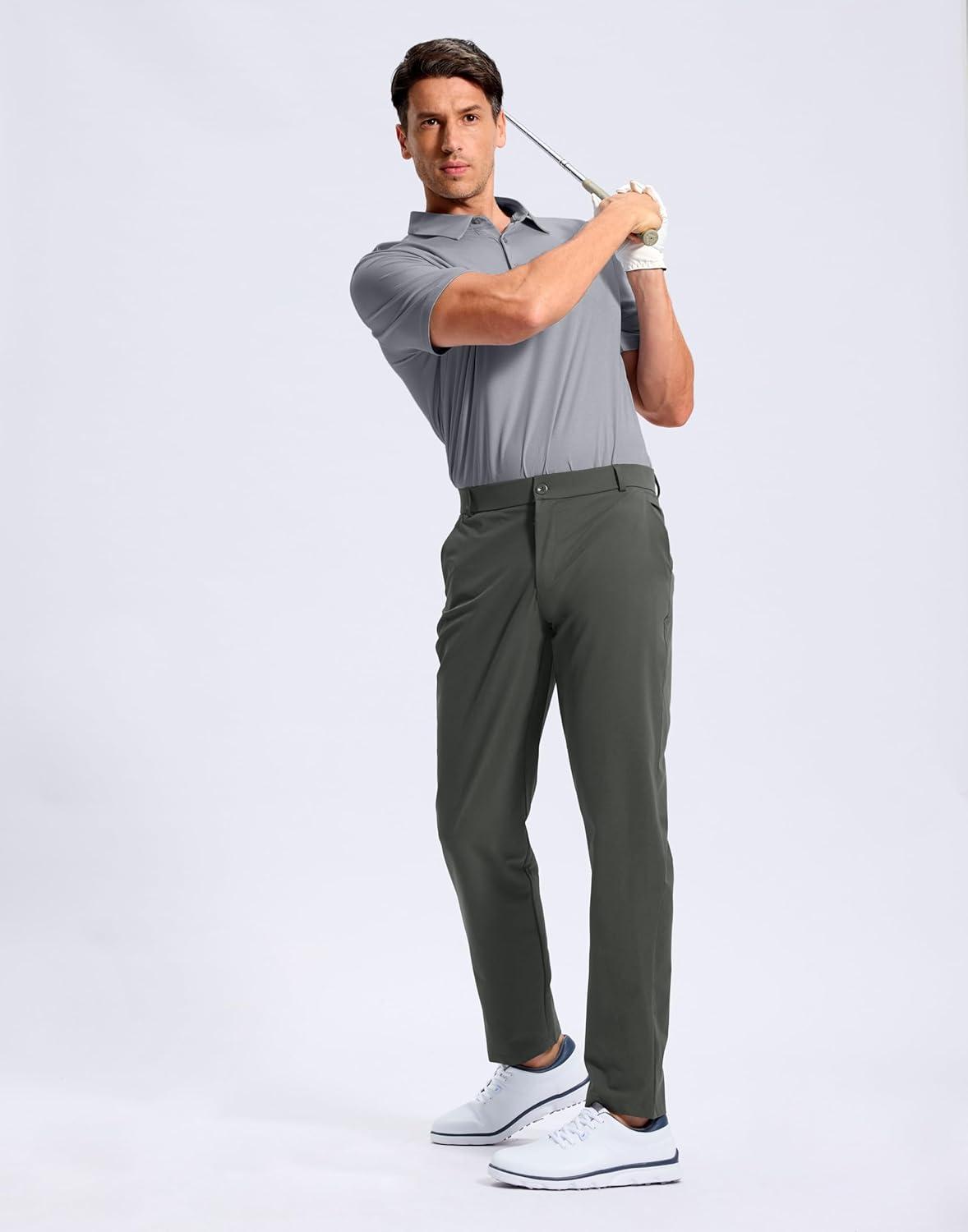 imageMens Golf Shirt Jacquard Short Sleeve Dry Fit Moisture Wicking Performance Athletic Casual Collared Polo Shirts for MenSilver Grey