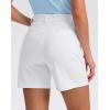 G Gradual 5″ Women’s Golf Shorts Stretchy Lightweight Outdoor Hiking Shorts with Pockets Shorts for Women Casual Summer(White)