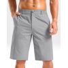 G Gradual Men’s Casual Shorts 11″ Lightweight Golf Shorts for Men with 3 Pockets Summer Quick Dry Breathable Shorts(Heather Bright Grey)