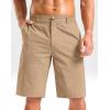 G Gradual Men’s Casual Shorts 11″ Lightweight Golf Shorts for Men with 3 Pockets Summer Quick Dry Breathable Shorts(Heather Khaki)