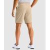G Gradual Men’s Golf Dress Shorts 7 Inch Inseam Lightweight Quick Dry Chino Casual Work Shorts for Men with 4 Pockets(Khaki)