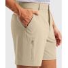 G Gradual Men’s Golf Dress Shorts 7 Inch Inseam Lightweight Quick Dry Chino Casual Work Shorts for Men with 4 Pockets(Khaki)