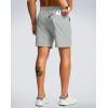 G Gradual Men’s Shorts 7″/ 5″/ 9″ Lightewight Casual Shorts for Men Hiking Golf Shorts with 3 Zipper Pockets(Bright Gray)