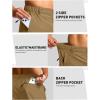 G Gradual Men’s Shorts 7″/ 5″/ 9″ Lightewight Casual Shorts for Men Hiking Golf Shorts with 3 Zipper Pockets(Dark Khaki)