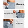 G Gradual Men’s Shorts 7″/ 5″/ 9″ Lightewight Casual Shorts for Men Hiking Golf Shorts with 3 Zipper Pockets(Light Grey)