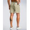 G Gradual Men’s Shorts 7″/ 5″/ 9″ Lightewight Casual Shorts for Men Hiking Golf Shorts with 3 Zipper Pockets(Light Khaki)