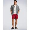 G Gradual Men’s Shorts 7″/ 5″/ 9″ Lightewight Casual Shorts for Men Hiking Golf Shorts with 3 Zipper Pockets(Red)