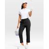 G Gradual Petite Pants for Women 24″/26″ Ankle Pants 2 Pockets Stretchy 7/8 Sweatpants for Golf Travel Athletic Casual(Black)