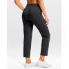 G Gradual Petite Pants for Women 24″/26″ Ankle Pants 2 Pockets Stretchy 7/8 Sweatpants for Golf Travel Athletic Casual(Black)