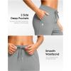 G Gradual Petite Pants for Women 24″/26″ Ankle Pants 2 Pockets Stretchy 7/8 Sweatpants for Golf Travel Athletic Casual(Bright Grey)
