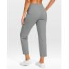 G Gradual Petite Pants for Women 24″/26″ Ankle Pants 2 Pockets Stretchy 7/8 Sweatpants for Golf Travel Athletic Casual(Bright Grey)