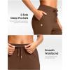 G Gradual Petite Pants for Women 24″/26″ Ankle Pants 2 Pockets Stretchy 7/8 Sweatpants for Golf Travel Athletic Casual(Brown)