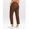 G Gradual Petite Pants for Women 24″/26″ Ankle Pants 2 Pockets Stretchy 7/8 Sweatpants for Golf Travel Athletic Casual(Brown)