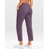 G Gradual Petite Pants for Women 24″/26″ Ankle Pants 2 Pockets Stretchy 7/8 Sweatpants for Golf Travel Athletic Casual(Dark Purple)