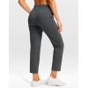 G Gradual Petite Pants for Women 24″/26″ Ankle Pants 2 Pockets Stretchy 7/8 Sweatpants for Golf Travel Athletic Casual(Deep Grey)