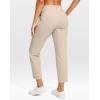 G Gradual Petite Pants for Women 24″/26″ Ankle Pants 2 Pockets Stretchy 7/8 Sweatpants for Golf Travel Athletic Casual(Dusty White)