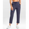 G Gradual Petite Pants for Women 24″/26″ Ankle Pants 2 Pockets Stretchy 7/8 Sweatpants for Golf Travel Athletic Casual(Navy)