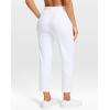 G Gradual Petite Pants for Women 24″/26″ Ankle Pants 2 Pockets Stretchy 7/8 Sweatpants for Golf Travel Athletic Casual(White)